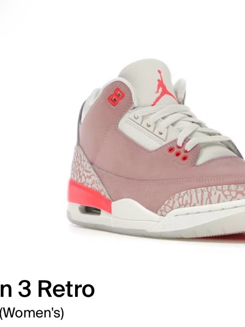 Jordan Women's Sneaker in Pink and Coral Accents